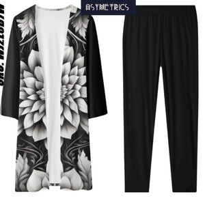 NEW Asymetrics Women's Long Sleeve Cardigan and Leggings Sets